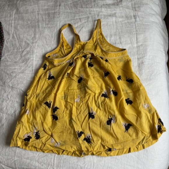 Yellow French Connection tank top with rabbits - Size 2 - Picture 3 of 3